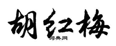 胡问遂胡红梅行书个性签名怎么写