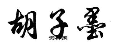 胡问遂胡子墨行书个性签名怎么写