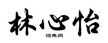 胡问遂林心怡行书个性签名怎么写