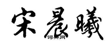 胡问遂宋晨曦行书个性签名怎么写