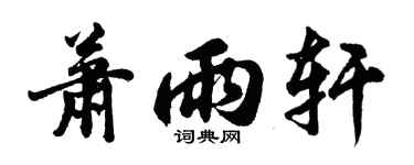 胡问遂萧雨轩行书个性签名怎么写