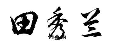 胡问遂田秀兰行书个性签名怎么写