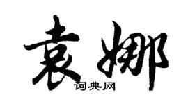 胡问遂袁娜行书个性签名怎么写