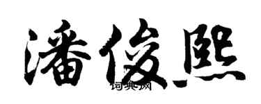 胡问遂潘俊熙行书个性签名怎么写