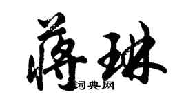胡问遂蒋琳行书个性签名怎么写