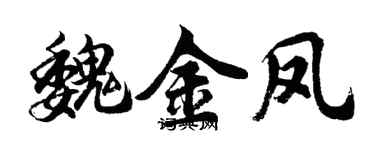 胡问遂魏金凤行书个性签名怎么写