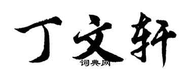 胡问遂丁文轩行书个性签名怎么写