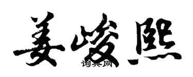 胡问遂姜峻熙行书个性签名怎么写
