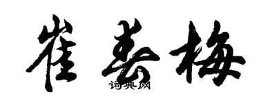 胡问遂崔春梅行书个性签名怎么写