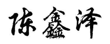 胡问遂陈鑫泽行书个性签名怎么写