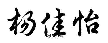胡问遂杨佳怡行书个性签名怎么写
