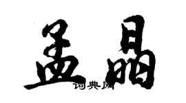 胡问遂孟晶行书个性签名怎么写
