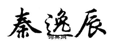 胡问遂秦逸辰行书个性签名怎么写