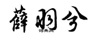 胡问遂薛羽兮行书个性签名怎么写