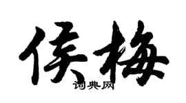 胡问遂侯梅行书个性签名怎么写