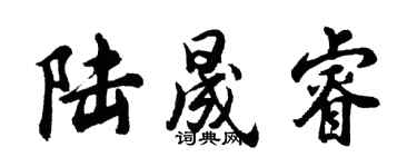 胡问遂陆晟睿行书个性签名怎么写