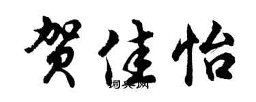 胡问遂贺佳怡行书个性签名怎么写