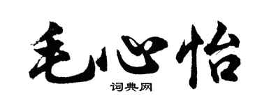 胡问遂毛心怡行书个性签名怎么写