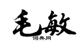 胡问遂毛敏行书个性签名怎么写