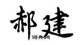 胡问遂郝建行书个性签名怎么写