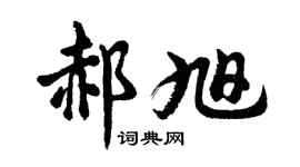 胡问遂郝旭行书个性签名怎么写