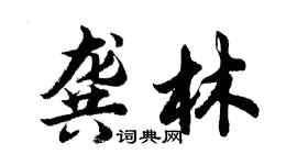 胡问遂龚林行书个性签名怎么写