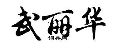 胡问遂武丽华行书个性签名怎么写