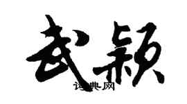 胡问遂武颖行书个性签名怎么写