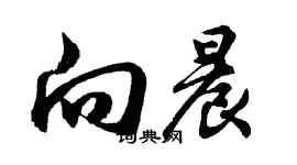 胡问遂向晨行书个性签名怎么写