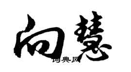 胡问遂向慧行书个性签名怎么写