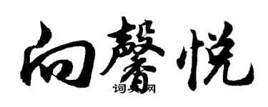 胡问遂向馨悦行书个性签名怎么写