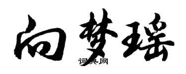 胡问遂向梦瑶行书个性签名怎么写