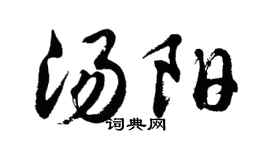 胡问遂汤阳行书个性签名怎么写