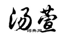 胡问遂汤萱行书个性签名怎么写