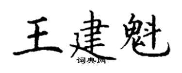 丁谦王建魁楷书个性签名怎么写