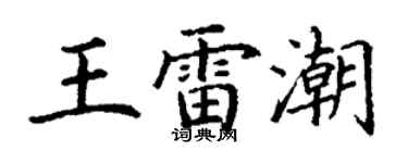 丁谦王雷潮楷书个性签名怎么写