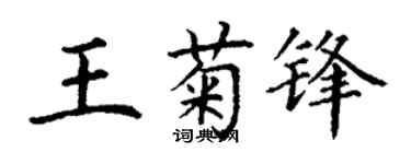 丁谦王菊锋楷书个性签名怎么写