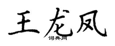 丁谦王龙凤楷书个性签名怎么写