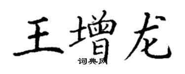 丁谦王增龙楷书个性签名怎么写