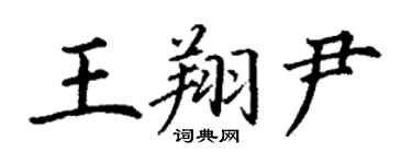 丁谦王翔尹楷书个性签名怎么写