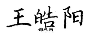 丁谦王皓阳楷书个性签名怎么写