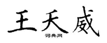 丁谦王夭威楷书个性签名怎么写