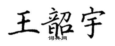 丁谦王韶宇楷书个性签名怎么写