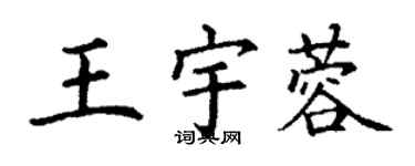 丁谦王宇蓉楷书个性签名怎么写