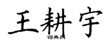 丁谦王耕宇楷书个性签名怎么写