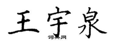 丁谦王宇泉楷书个性签名怎么写