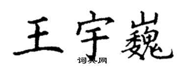 丁谦王宇巍楷书个性签名怎么写