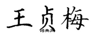 丁谦王贞梅楷书个性签名怎么写