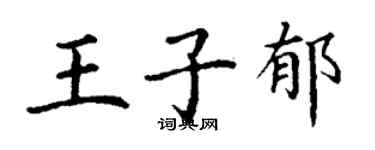 丁谦王子郁楷书个性签名怎么写