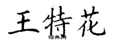丁谦王特花楷书个性签名怎么写